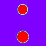 Double round spot for welding application from a cladding optic shown as a heatmap by Laserline diode lasers