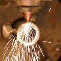 Laser cutting with the LDM beam converter on a circular metal by Laserline diode lasers