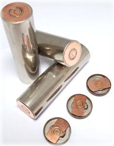 Three nickel plated steel with three battery contacts by Laserline diode lasers